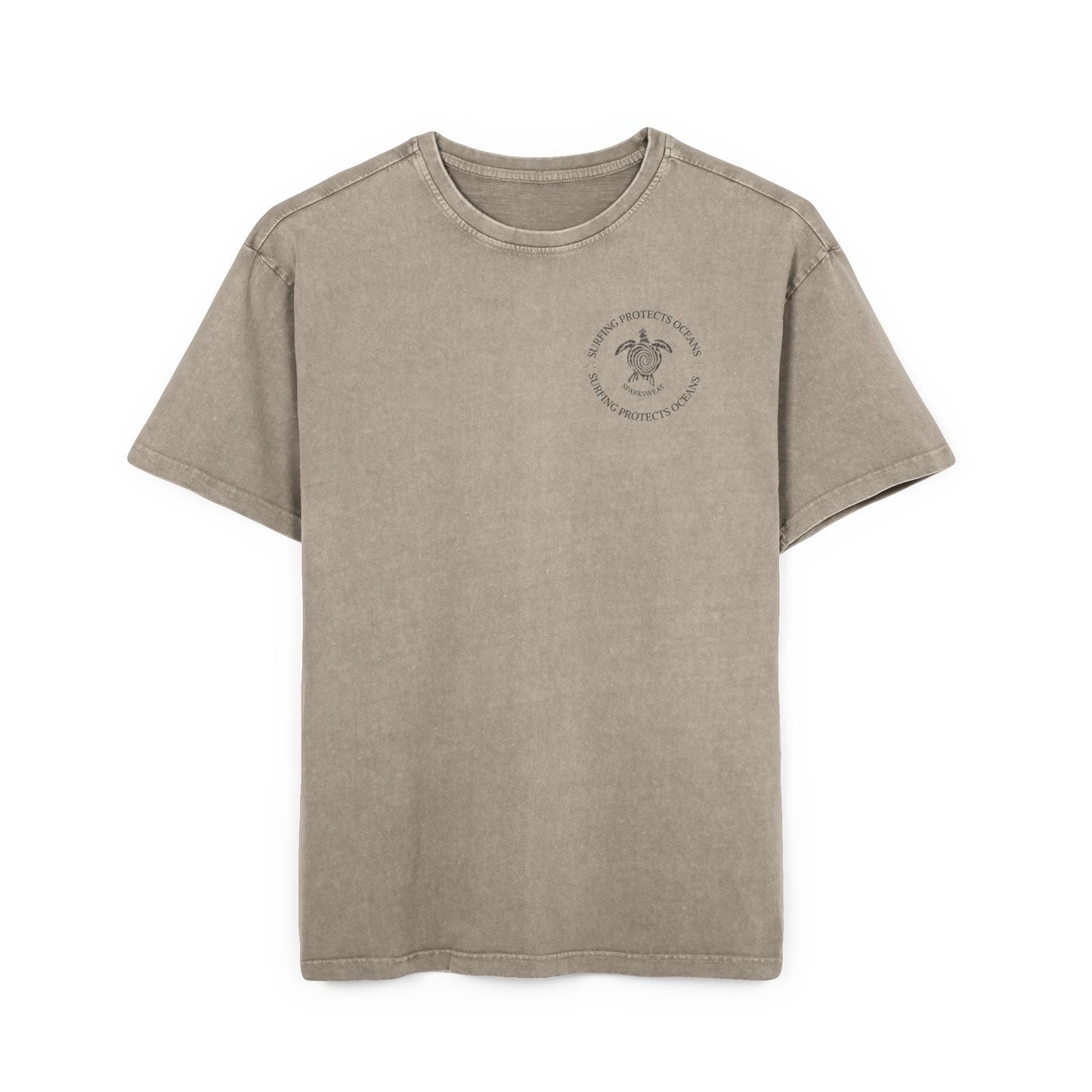 Men's Acid Washed Oversize Tee - Vintage Surf Vibe Design
