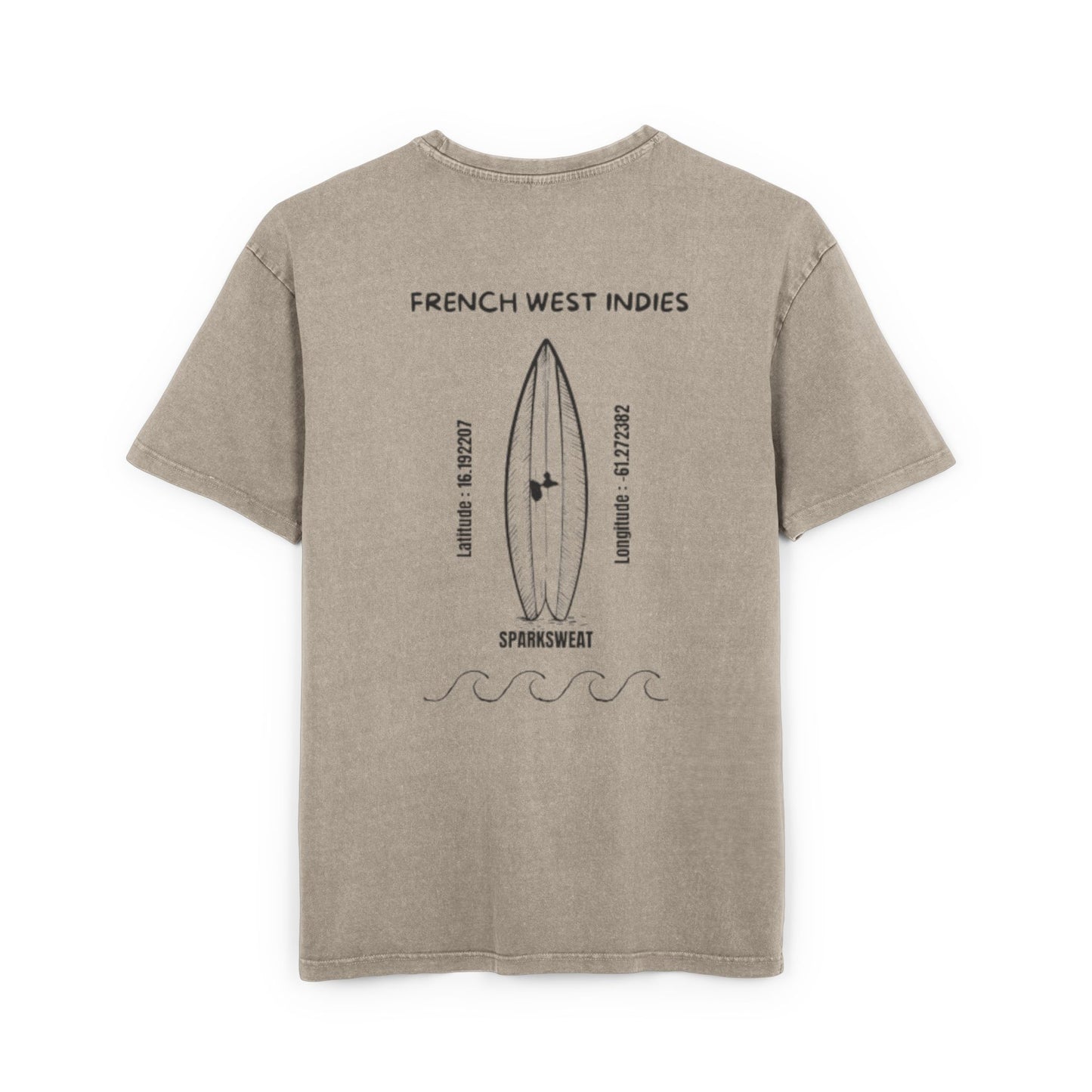 Men's Acid Washed Oversize Tee - Vintage Surf Vibe Design