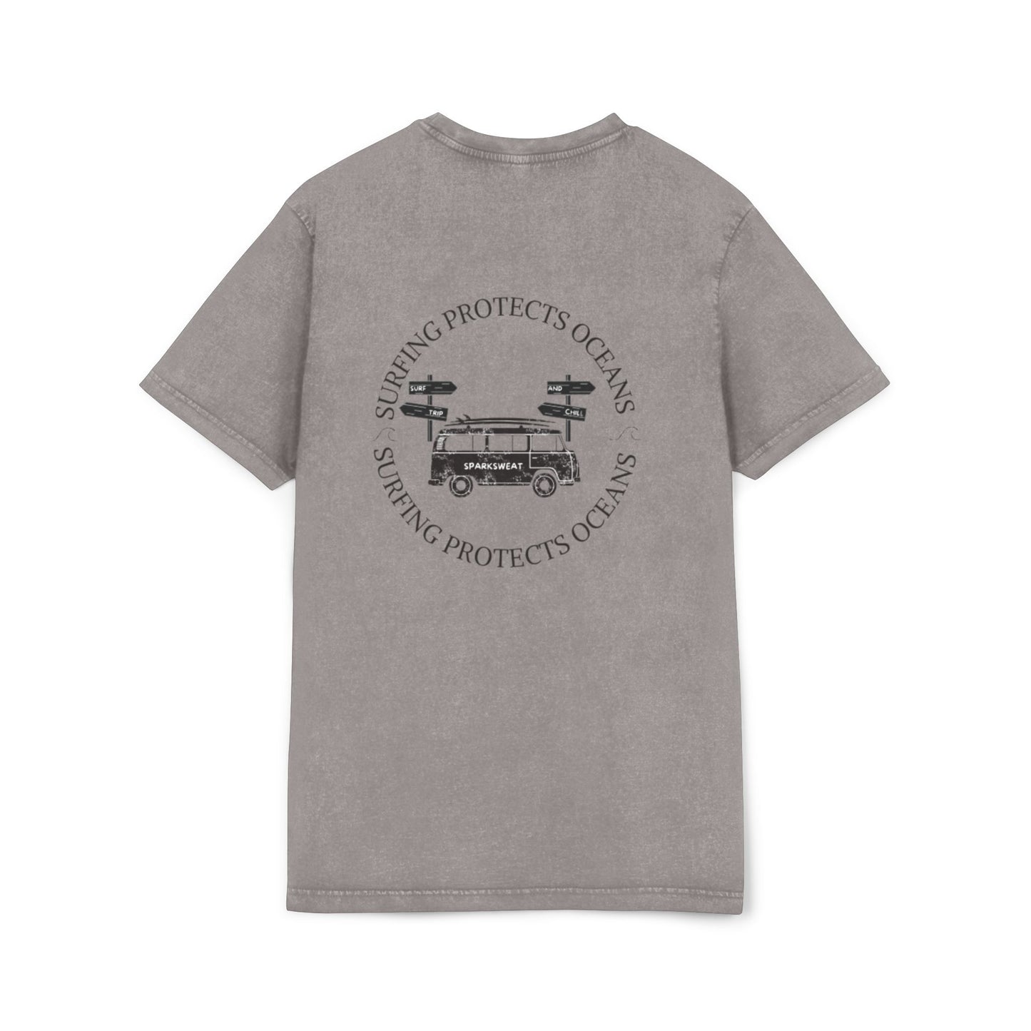 Eco-Friendly Acid Washed Tee - Surfing Protects Oceans